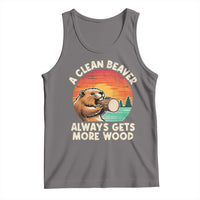 A Clean Beaver Always Gets More Wood Tank Top Funny Adult Crude Joke - Wonder Print Shop