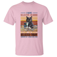 Selected Cat Humor T Shirt Funny I Have Selective Hearing You Werent Vintage - Wonder Print Shop