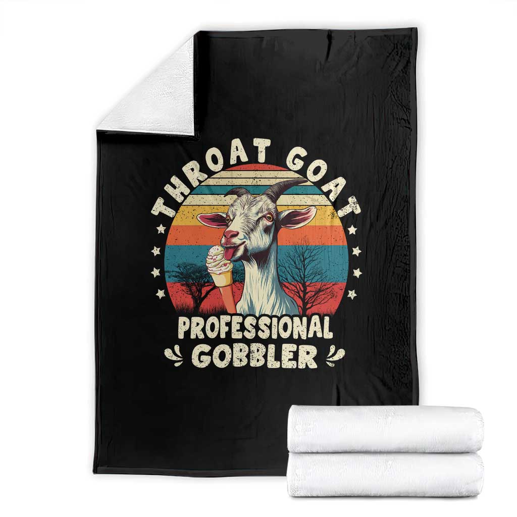 Throat Goat Throw Blanket Funny Dirty Humor Embarrassment Vintage - Wonder Print Shop