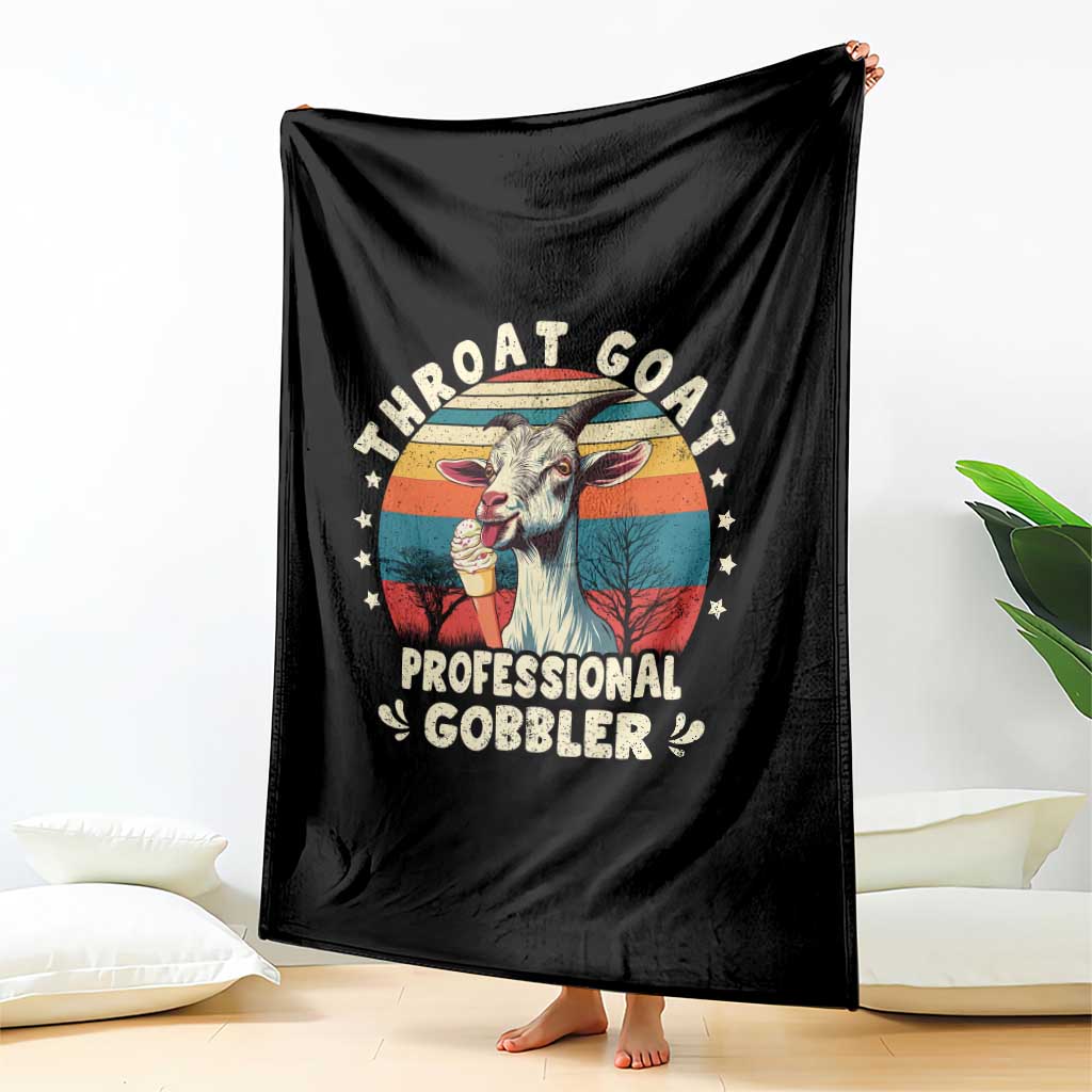 Throat Goat Throw Blanket Funny Dirty Humor Embarrassment Vintage - Wonder Print Shop