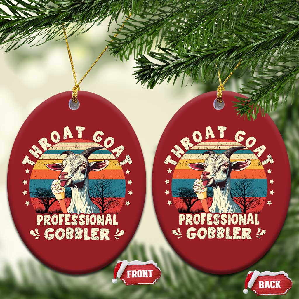 Throat Goat Christmas Ornament Funny Dirty Humor Embarrassment Vintage - Wonder Print Shop