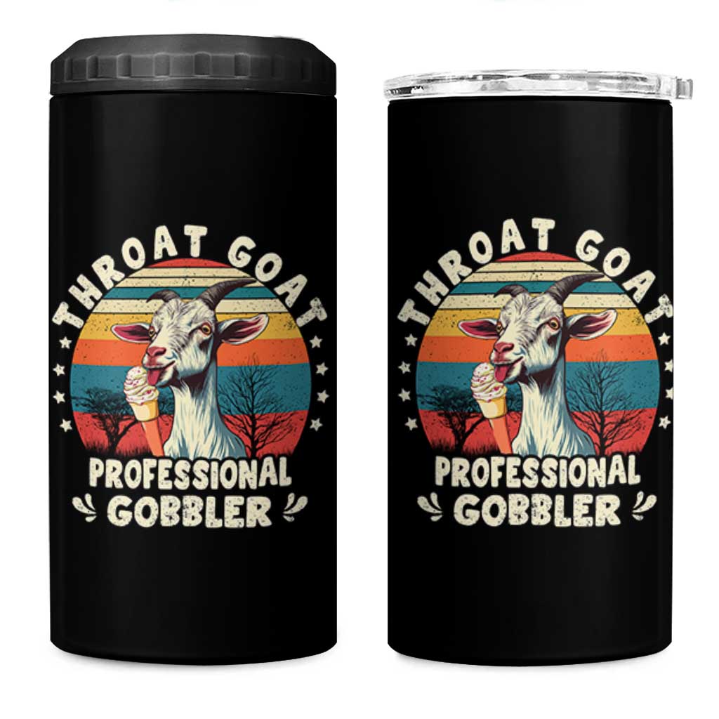 Throat Goat 4 in 1 Can Cooler Tumbler Funny Dirty Humor Embarrassment Vintage - Wonder Print Shop