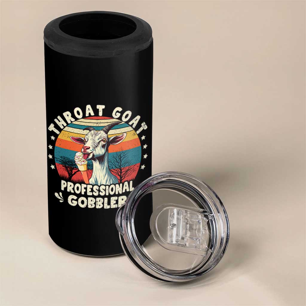Throat Goat 4 in 1 Can Cooler Tumbler Funny Dirty Humor Embarrassment Vintage - Wonder Print Shop