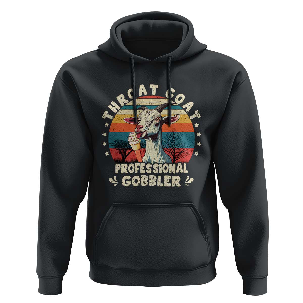 Throat Goat Hoodie Funny Dirty Humor Embarrassment Vintage - Wonder Print Shop