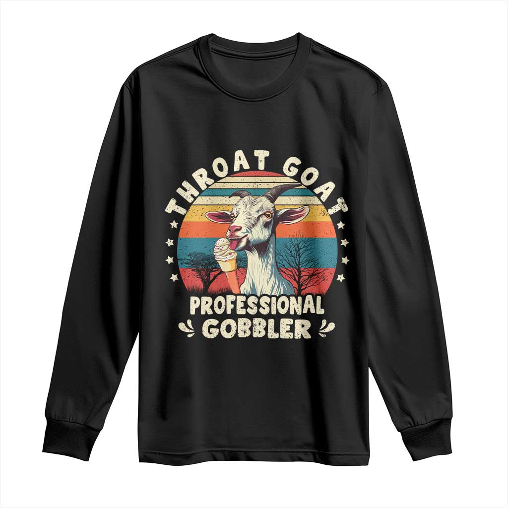Throat Goat Long Sleeve Shirt Funny Dirty Humor Embarrassment Vintage - Wonder Print Shop
