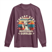 Throat Goat Long Sleeve Shirt Funny Dirty Humor Embarrassment Vintage - Wonder Print Shop