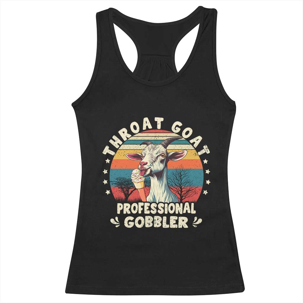 Throat Goat Racerback Tank Top Funny Dirty Humor Embarrassment Vintage - Wonder Print Shop