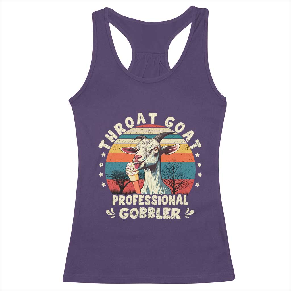 Throat Goat Racerback Tank Top Funny Dirty Humor Embarrassment Vintage - Wonder Print Shop