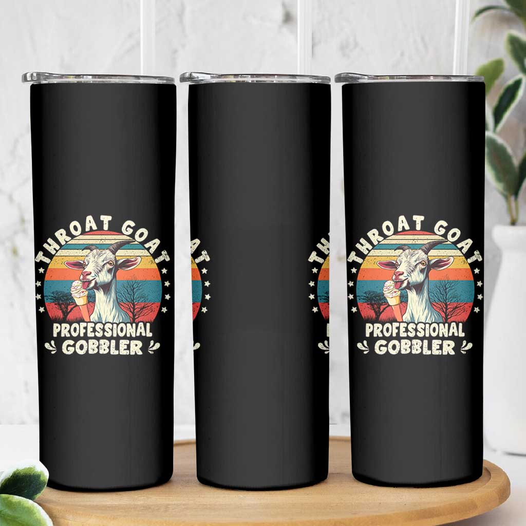 Throat Goat Skinny Tumbler Funny Dirty Humor Embarrassment Vintage - Wonder Print Shop