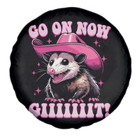 Cowboy Opossum Go On Now Git Spare Tire Cover Funny Possum Pink Cowgirl Hat Western Wild West - Wonder Print Shop