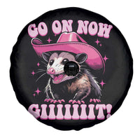 Cowboy Opossum Go On Now Git Spare Tire Cover Funny Possum Pink Cowgirl Hat Western Wild West - Wonder Print Shop