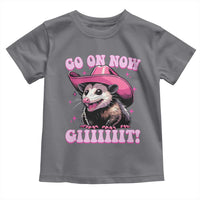 Cowboy Opossum Go On Now Git Toddler T Shirt Funny Possum Pink Cowgirl Hat Western Wild West - Wonder Print Shop