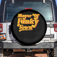 Retro Mayor of Funky Town Spare Tire Cover Funny Vintage 70s Disco Party