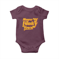 Retro Mayor of Funky Town Baby Onesie Funny Vintage 70s Disco Party