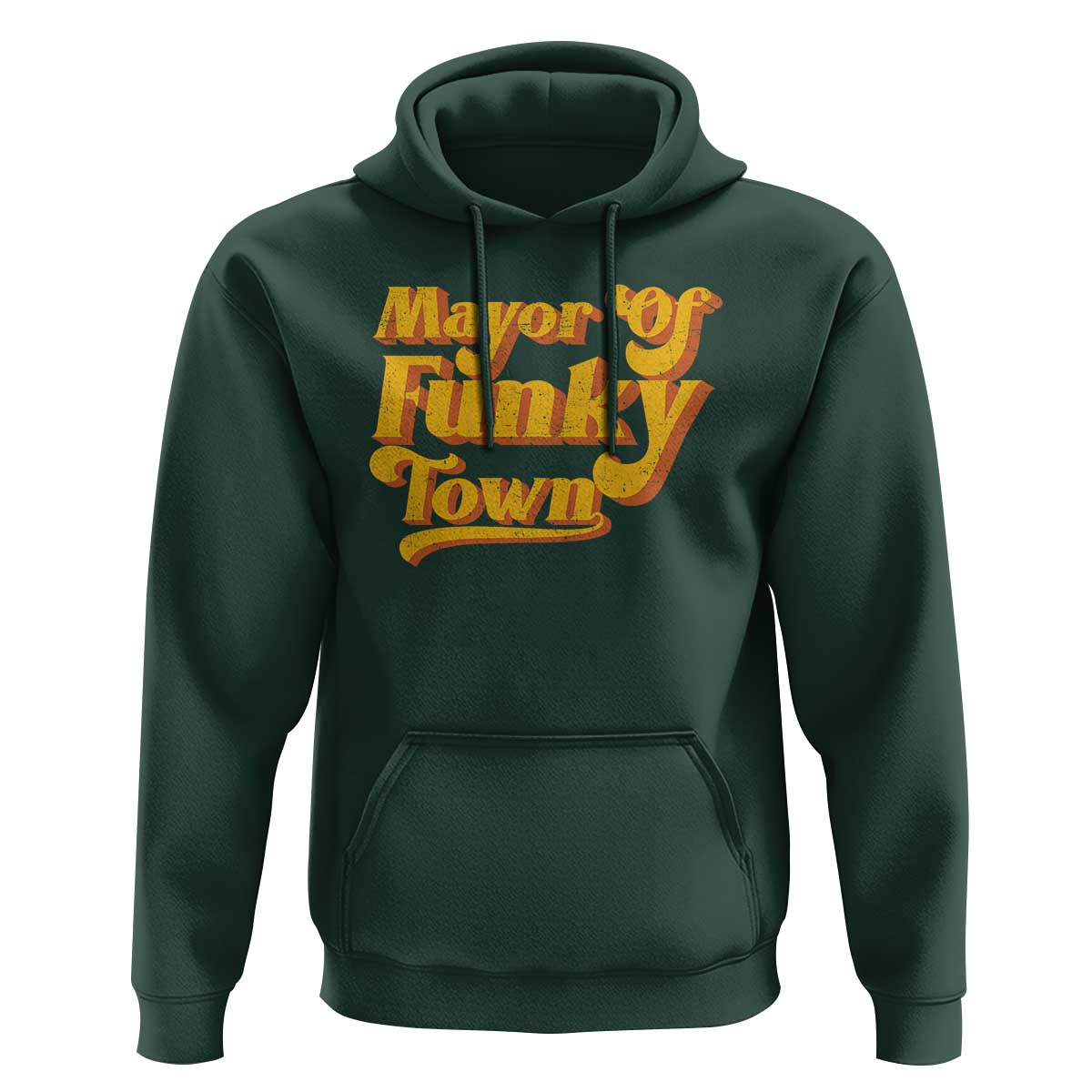 Retro Mayor of Funky Town Hoodie Funny Vintage 70s Disco Party