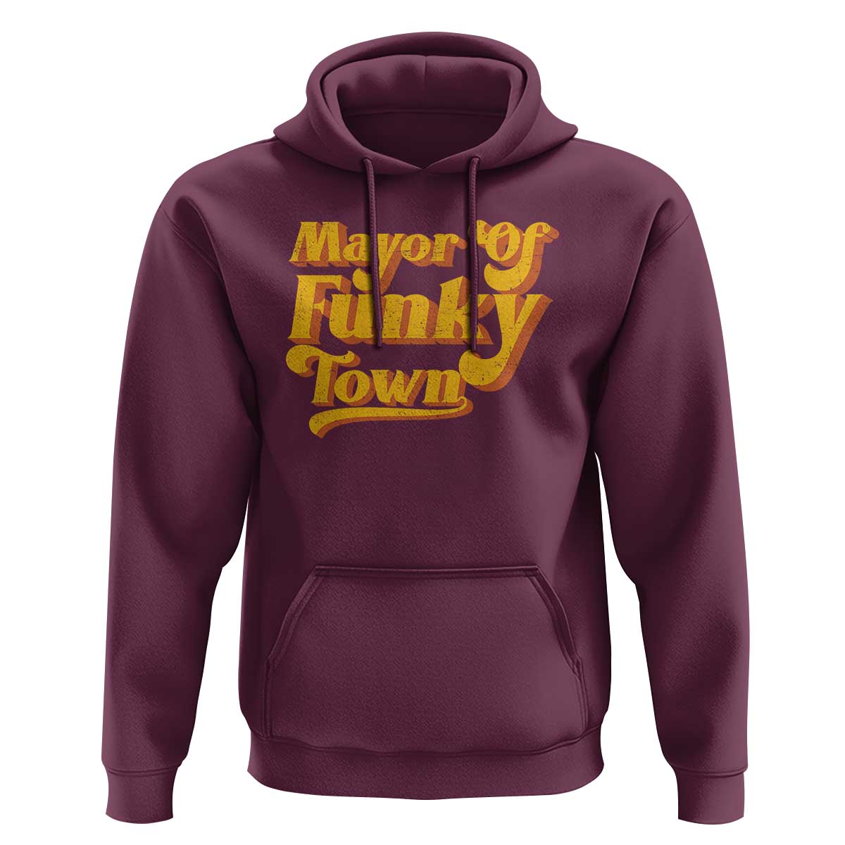 Retro Mayor of Funky Town Hoodie Funny Vintage 70s Disco Party