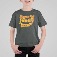 Retro Mayor of Funky Town T Shirt For Kid Funny Vintage 70s Disco Party