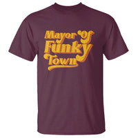 Retro Mayor of Funky Town T Shirt Funny Vintage 70s Disco Party
