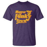 Retro Mayor of Funky Town T Shirt Funny Vintage 70s Disco Party