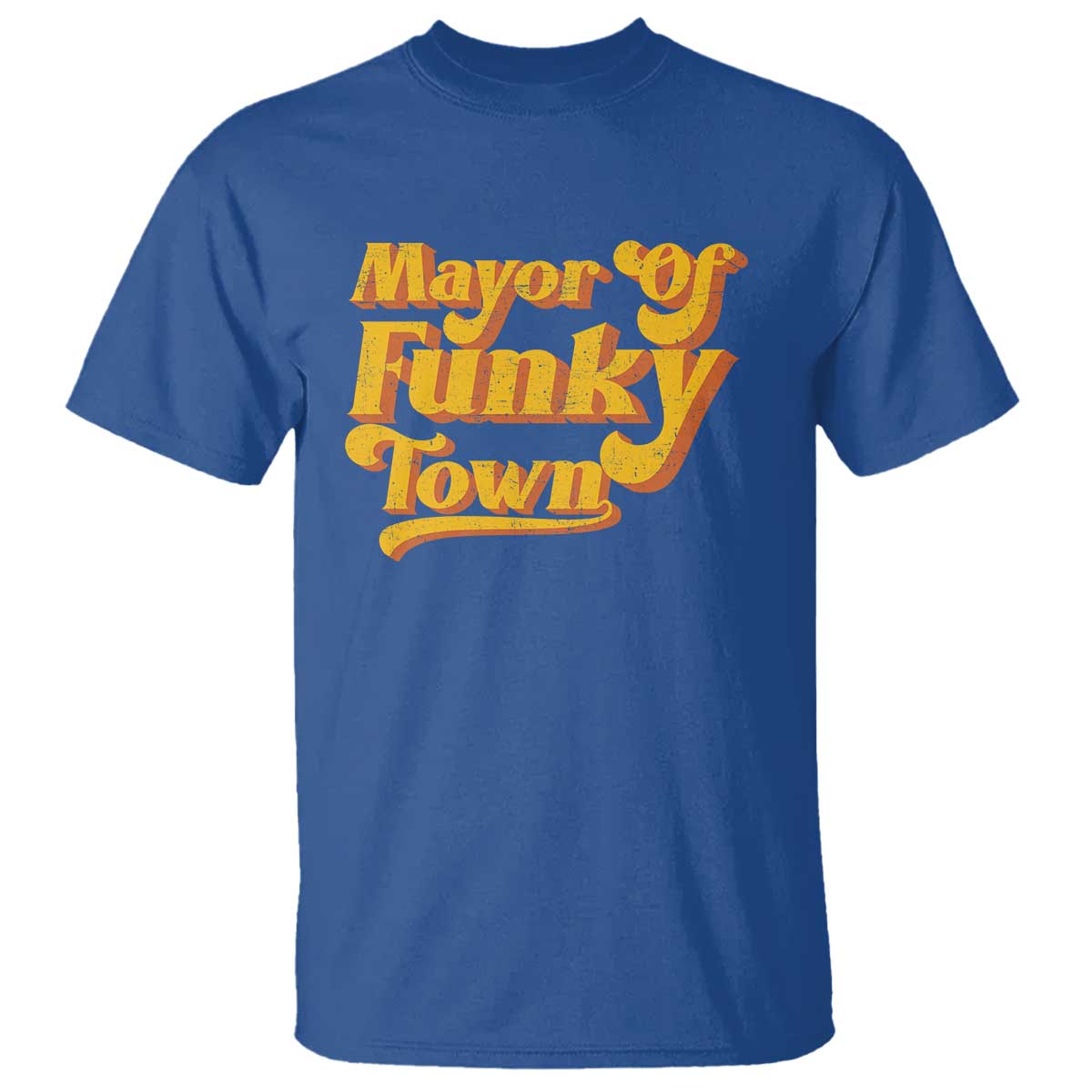 Retro Mayor of Funky Town T Shirt Funny Vintage 70s Disco Party