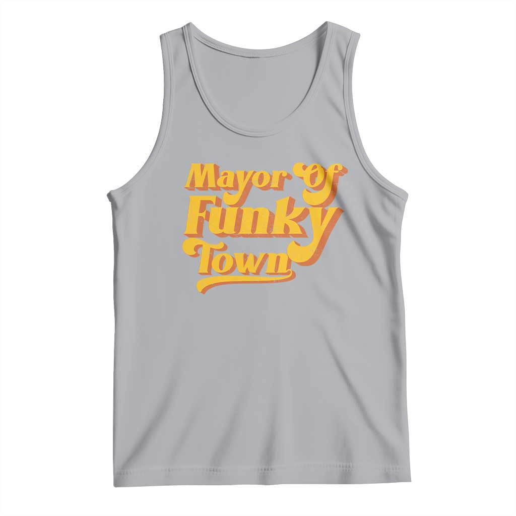 Retro Mayor of Funky Town Tank Top Funny Vintage 70s Disco Party