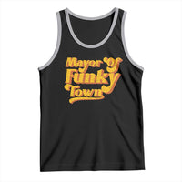 Retro Mayor of Funky Town Tank Top Funny Vintage 70s Disco Party