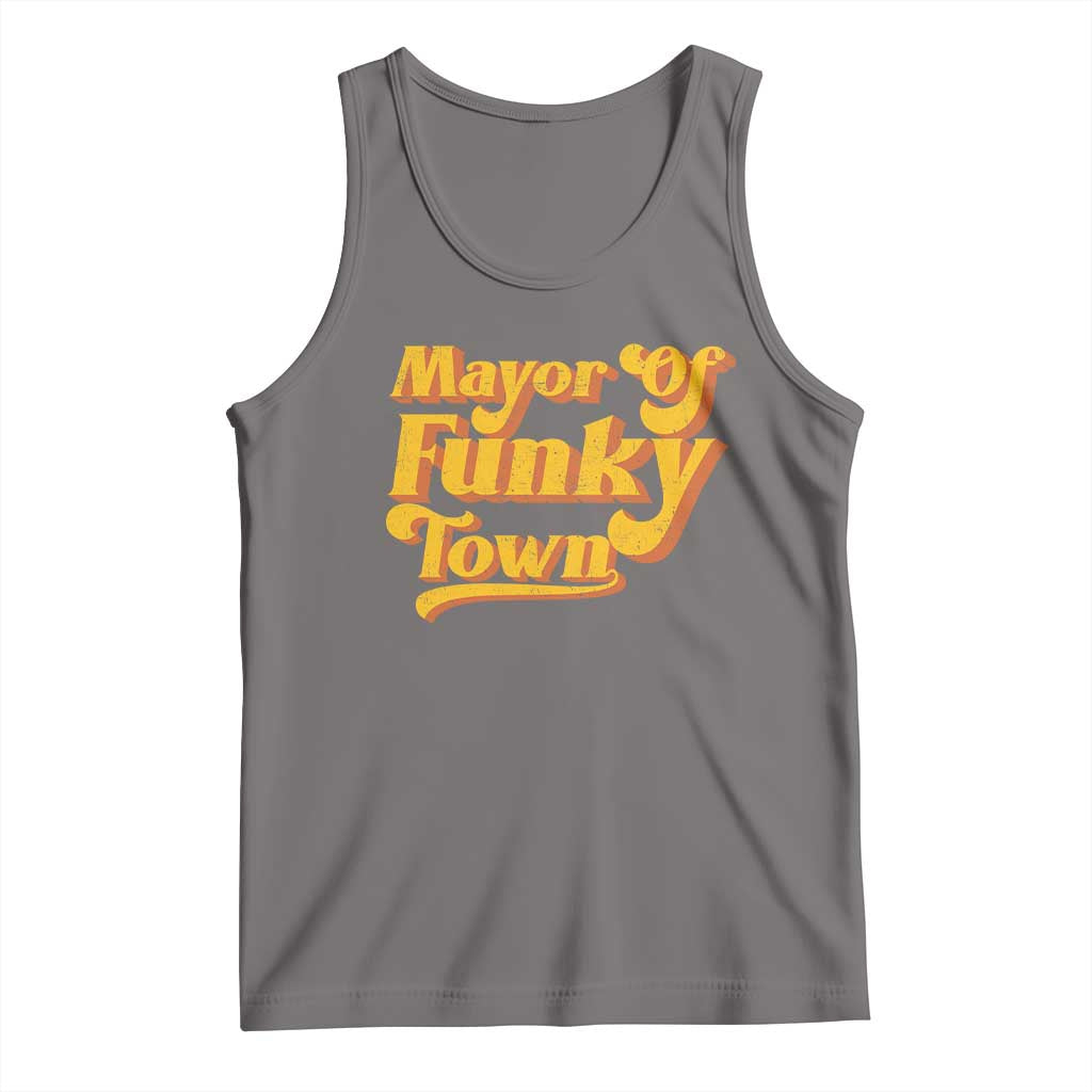 Retro Mayor of Funky Town Tank Top Funny Vintage 70s Disco Party