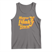 Retro Mayor of Funky Town Tank Top Funny Vintage 70s Disco Party