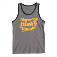 Retro Mayor of Funky Town Tank Top Funny Vintage 70s Disco Party