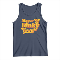 Retro Mayor of Funky Town Tank Top Funny Vintage 70s Disco Party