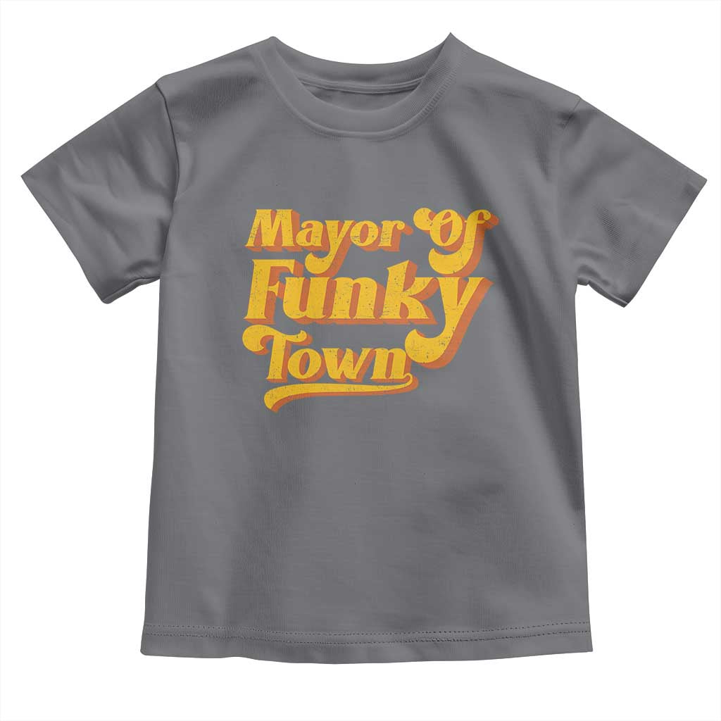 Retro Mayor of Funky Town Toddler T Shirt Funny Vintage 70s Disco Party