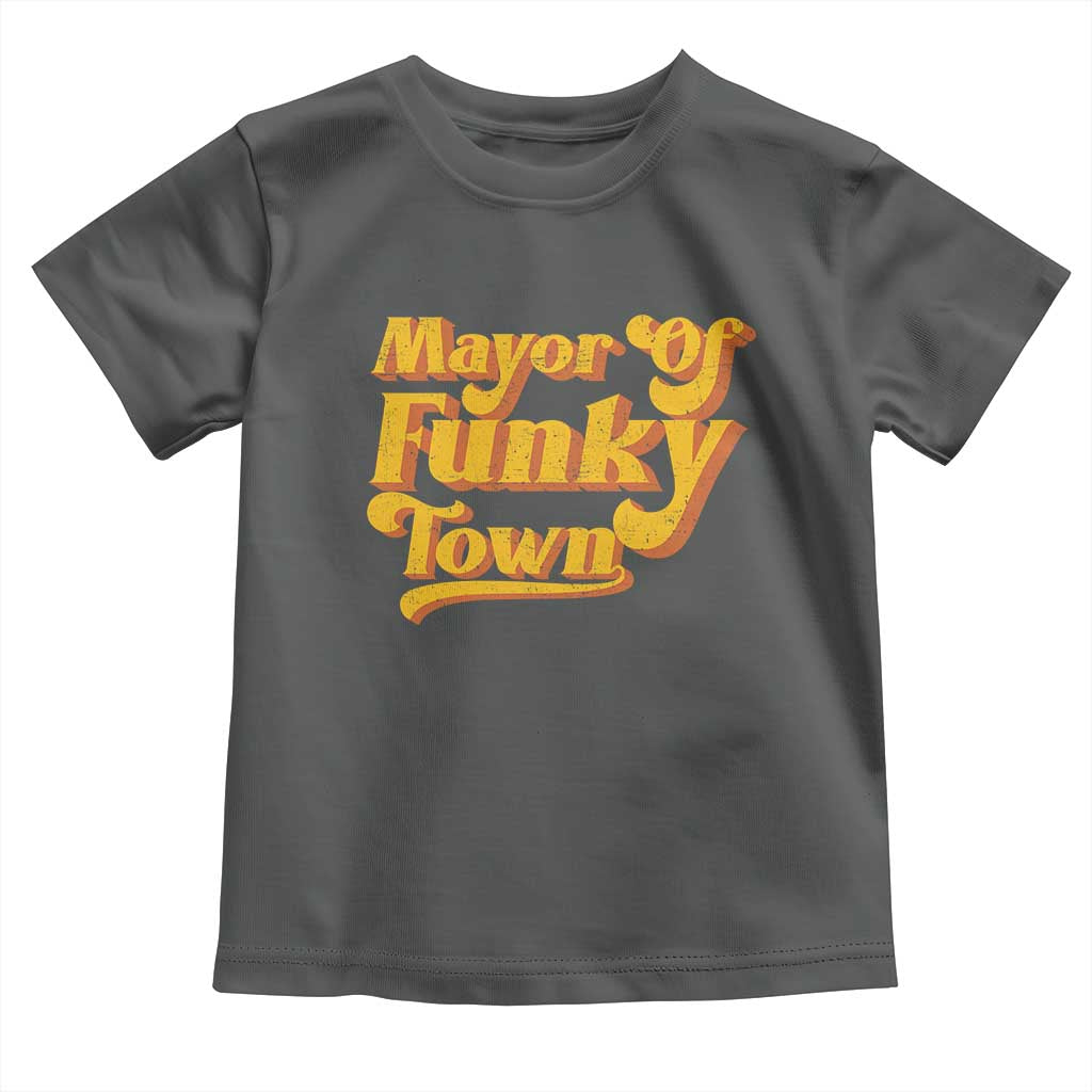 Retro Mayor of Funky Town Toddler T Shirt Funny Vintage 70s Disco Party