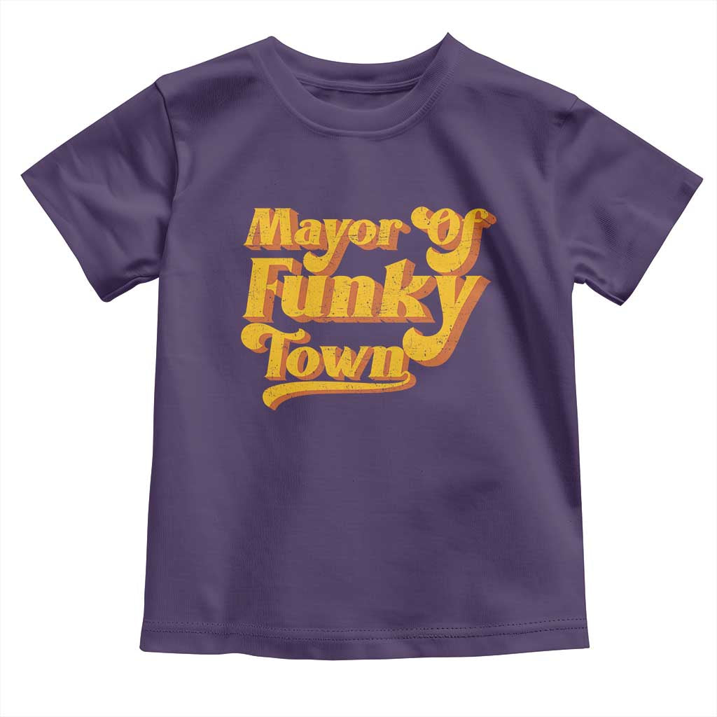 Retro Mayor of Funky Town Toddler T Shirt Funny Vintage 70s Disco Party