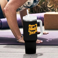 Retro Mayor of Funky Town Tumbler With Handle Funny Vintage 70s Disco Party