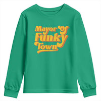 Retro Mayor of Funky Town Youth Sweatshirt Funny Vintage 70s Disco Party