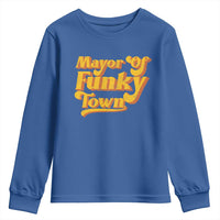 Retro Mayor of Funky Town Youth Sweatshirt Funny Vintage 70s Disco Party