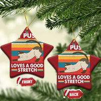 My Pussy Loves A Good Stretch Christmas Ornament Funny Humor Saying Cat Vintage - Wonder Print Shop