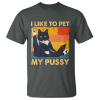 Funny Humor Saying Cat T Shirt I Like To Pet My Pussy Naughty Vintage - Wonder Print Shop