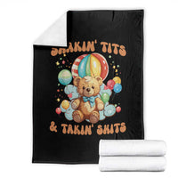 Shakin' Tits and Takin' Shits Throw Blanket Naughty Funny Inappropriate - Wonder Print Shop
