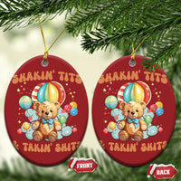 Shakin' Tits and Takin' Shits Christmas Ornament Naughty Funny Inappropriate - Wonder Print Shop