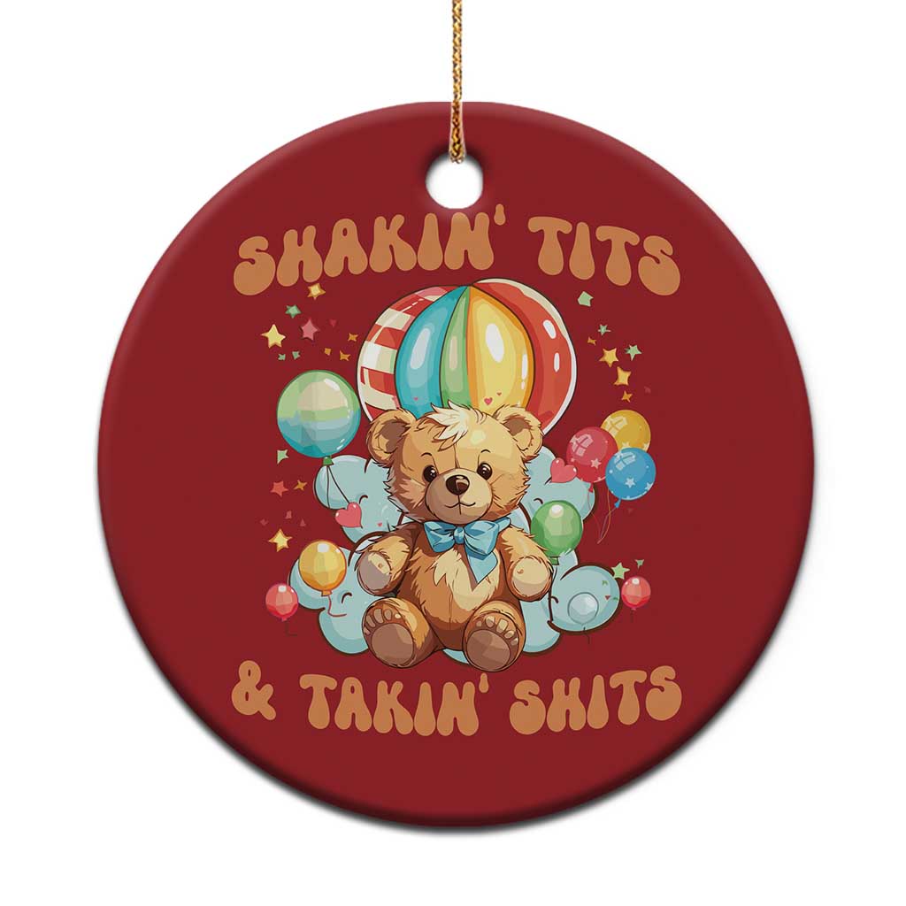 Shakin' Tits and Takin' Shits Christmas Ornament Naughty Funny Inappropriate - Wonder Print Shop