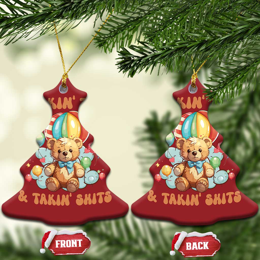 Shakin' Tits and Takin' Shits Christmas Ornament Naughty Funny Inappropriate - Wonder Print Shop