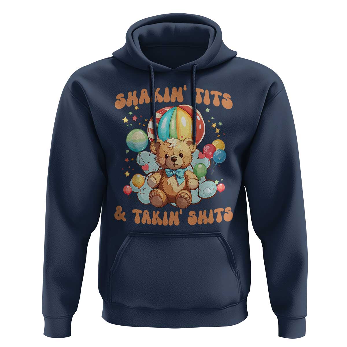 Shakin' Tits and Takin' Shits Hoodie Naughty Funny Inappropriate - Wonder Print Shop