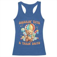 Shakin' Tits and Takin' Shits Racerback Tank Top Naughty Funny Inappropriate - Wonder Print Shop
