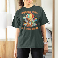 Shakin' Tits and Takin' Shits T Shirt For Women Naughty Funny Inappropriate - Wonder Print Shop