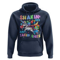 Shakin' Tits and Takin' Shits Hoodie Naughty Funny Unhinged Unicorn - Wonder Print Shop