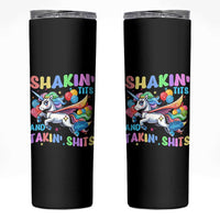 Shakin' Tits and Takin' Shits Skinny Tumbler Naughty Funny Unhinged Unicorn - Wonder Print Shop
