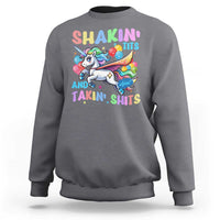 Shakin' Tits and Takin' Shits Sweatshirt Naughty Funny Unhinged Unicorn - Wonder Print Shop