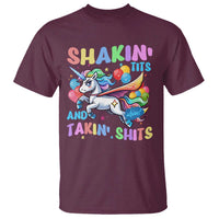 Shakin' Tits and Takin' Shits T Shirt Naughty Funny Unhinged Unicorn - Wonder Print Shop