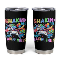 Shakin' Tits and Takin' Shits Tumbler Cup Naughty Funny Unhinged Unicorn - Wonder Print Shop